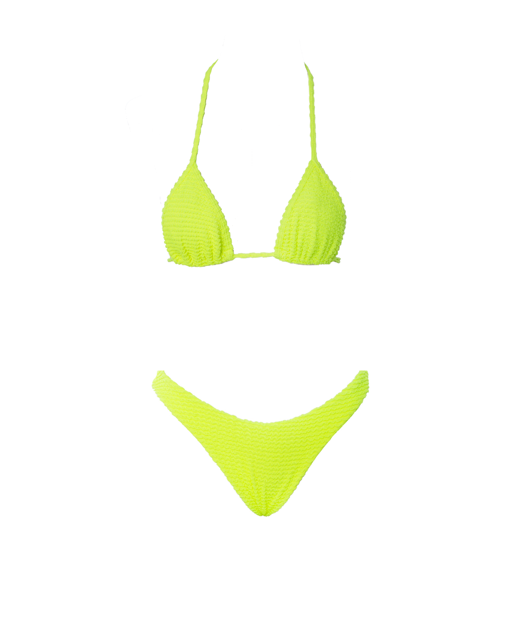 CONJUNTO MONACO CORTININHA E ASA DUPLA AMARELO NEON