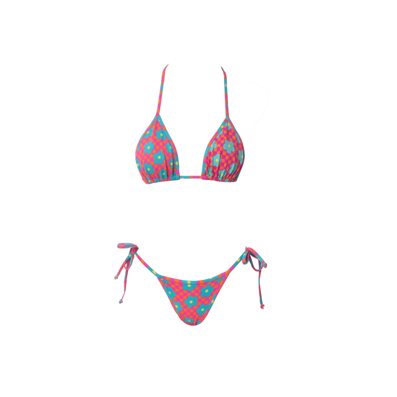 CONJUNTO VIÉS CORTININHA E LACINHO FLORES