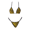 CONJUNTO CORTININHA E MINI TANGA REGULAGEM ZEBRA AMARELO