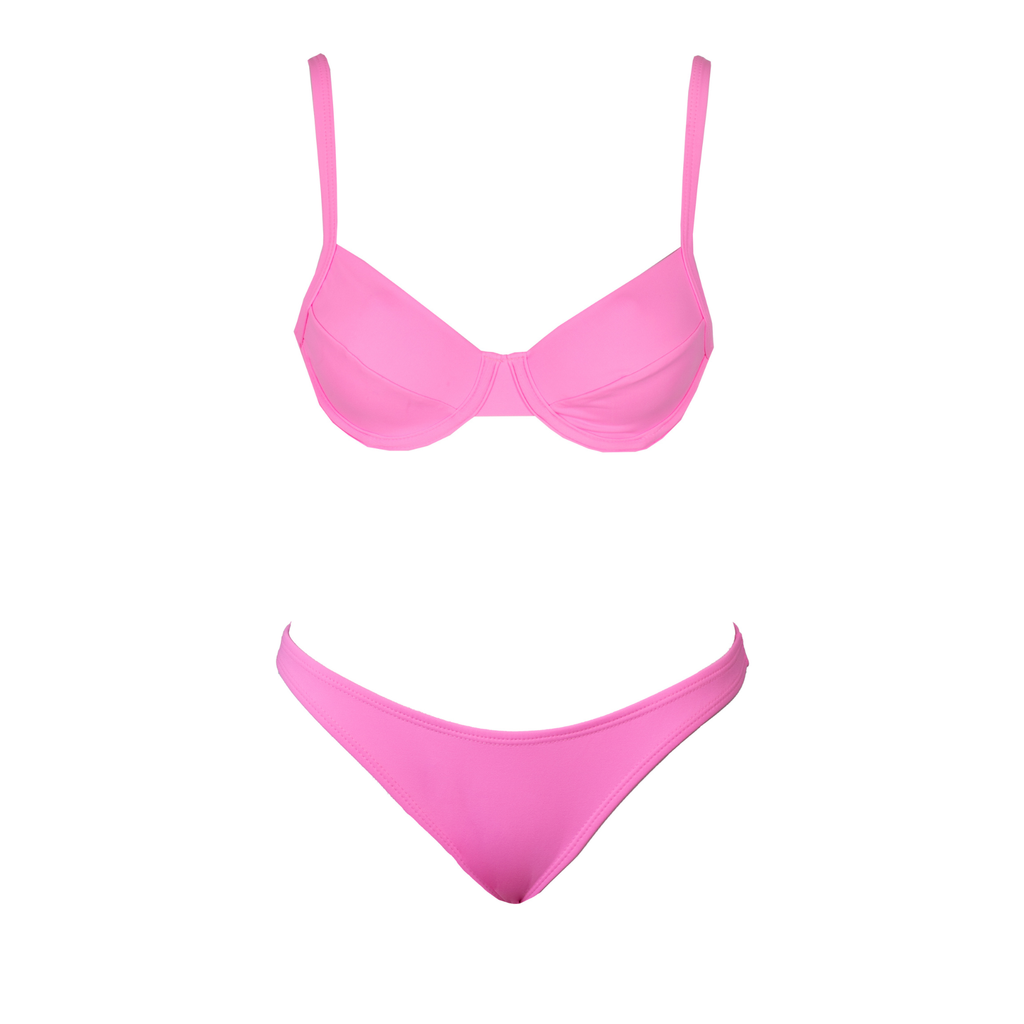 CONJUNTO TOP ARO E ASA DELTA ROSA BEBE