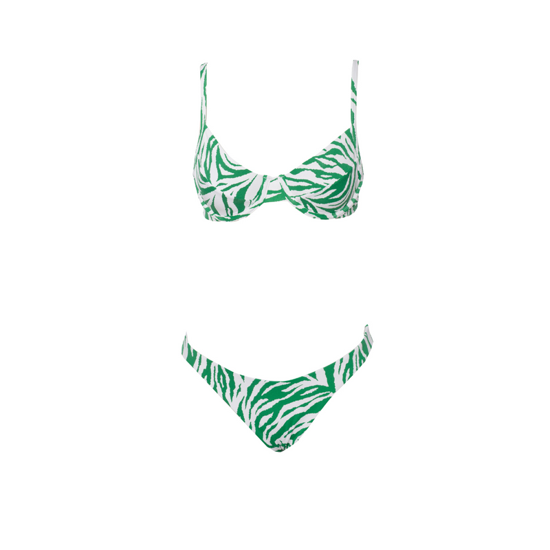 CONJUNTO TOP ARO E ASA DUPLA ZEBRA VERDE