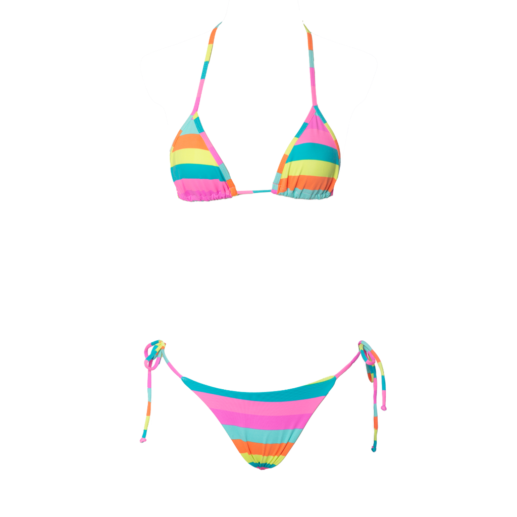 CONJUNTO CORTININHA E LACINHO LISTRAS VERANO