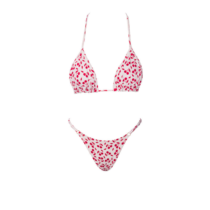 CONJUNTO CORTININHA E MINI TANGA DUPLA REGULAGEM CEREJA