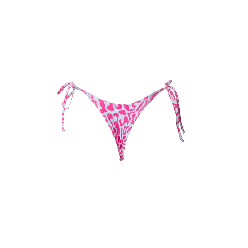 CALCINHA LACINHO TEXTURIZADO ONÇA AZUL COM ROSA