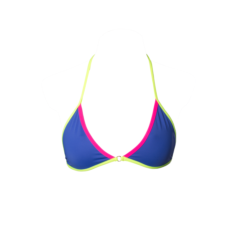 TOP FIXO ARGOLA COLOR BLOCK AZUL BIC