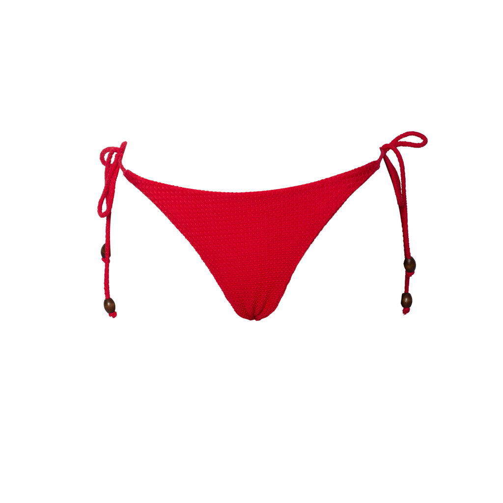 CALCINHA SARA LACINHO CARMEL VERMELHO COM MIÇANGA