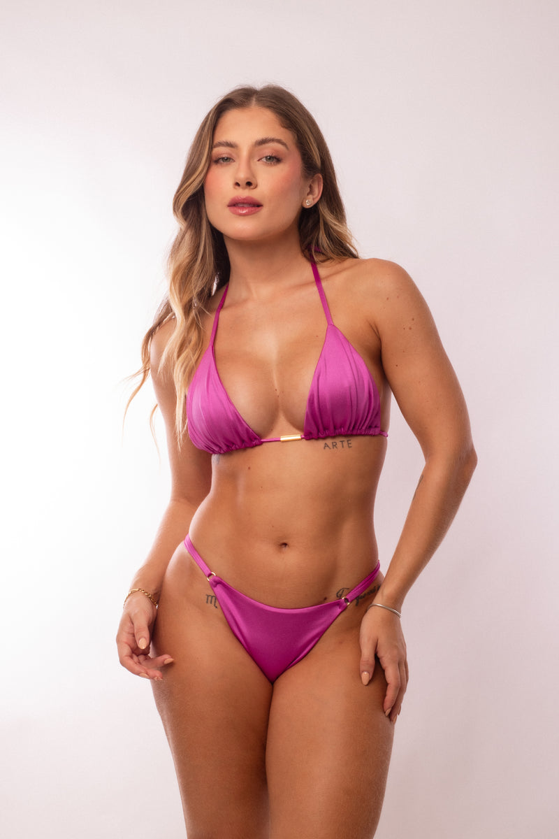 CORTININHA METAL SHINE ROSA JASMINE