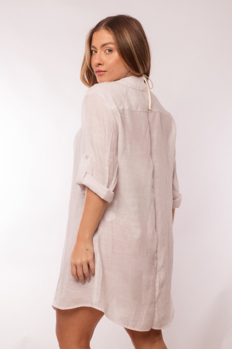 CHEMISE BRANCO ROSADO
