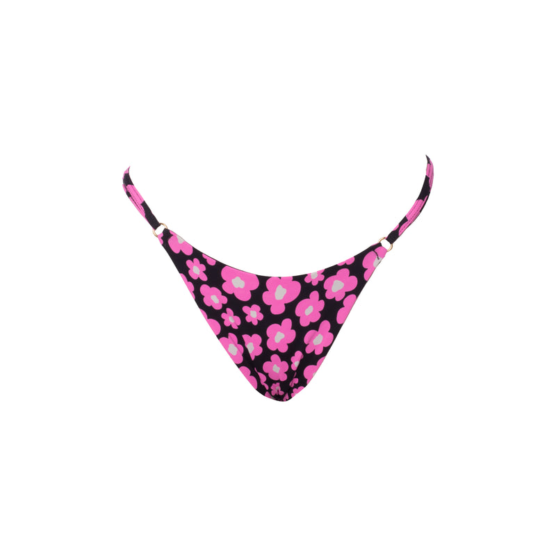 MINI TANGA DUPLA REGULAGEM FLORES ROSA COM PRETO