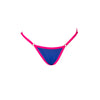 CONJUNTO CORTININHA E MINI TANGA REGULAGEM AZUL COM ROSA