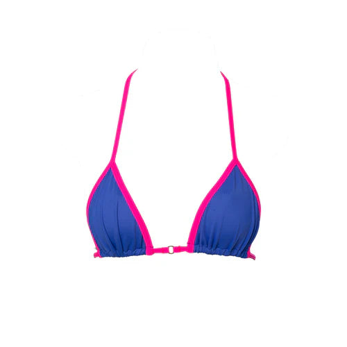 CONJUNTO CORTININHA E MINI TANGA REGULAGEM AZUL COM ROSA