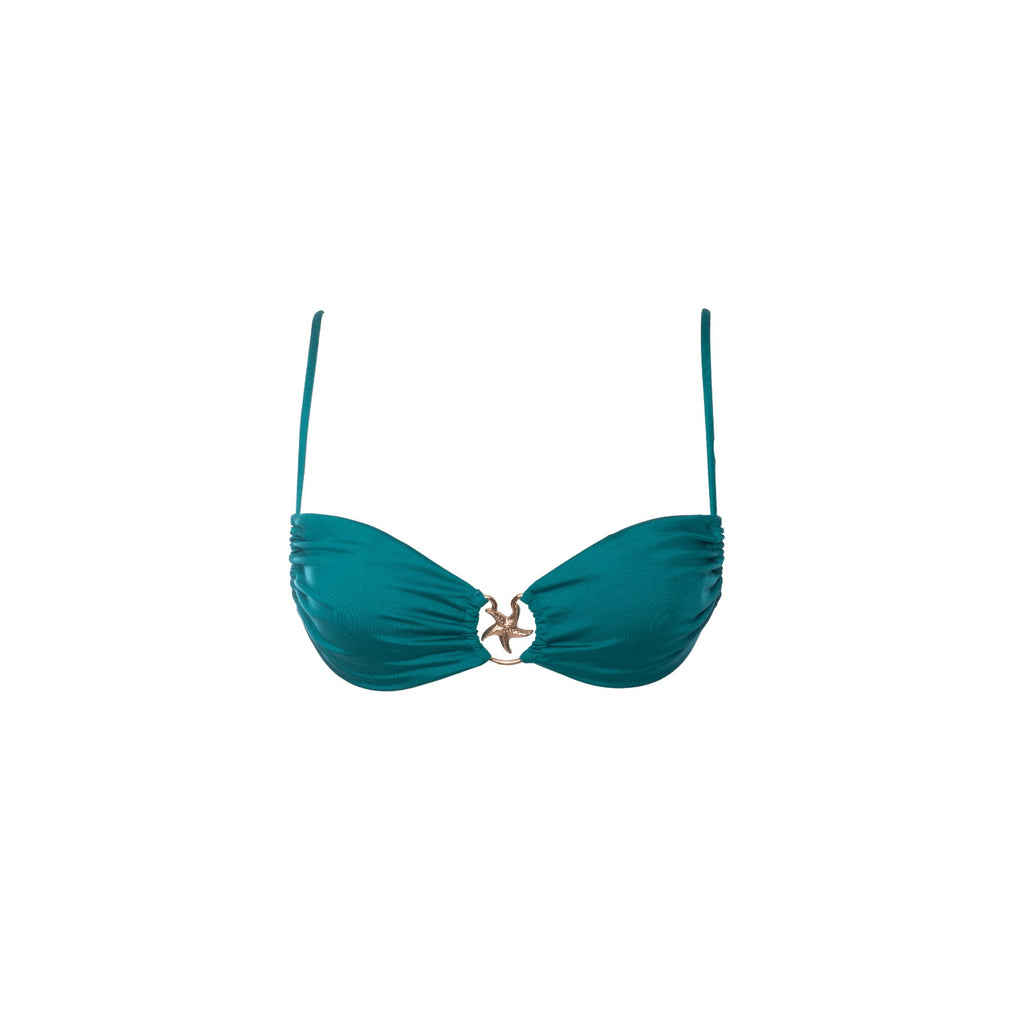TOP ALISSA SHINE VERDE ALBA METAL ESTRELA