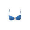 TOP ALISSA SHINE AZUL CÉU METAL SOL