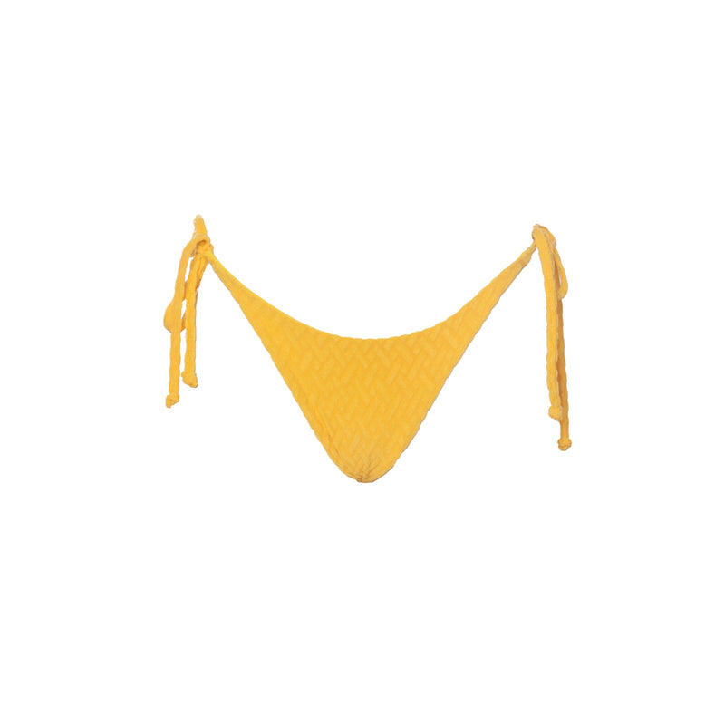 CALCINHA SARA LACINHO ATOALHADO AMARELO