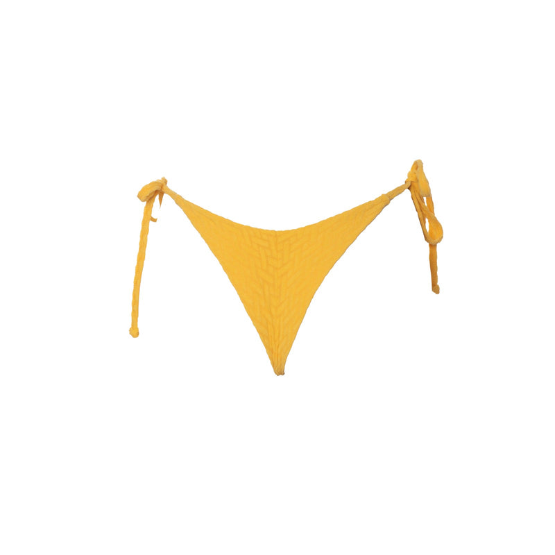 CALCINHA SARA LACINHO ATOALHADO AMARELO