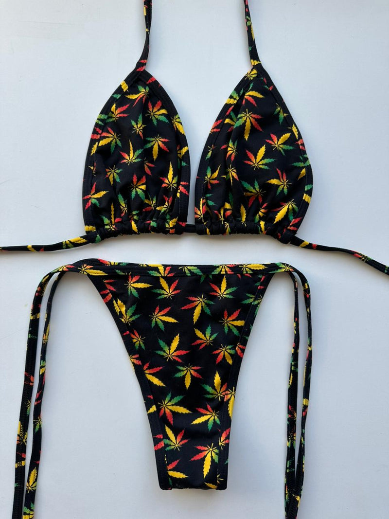 CONJUNTO VIÉS CORTININHA E LACINHO MARIJUANA