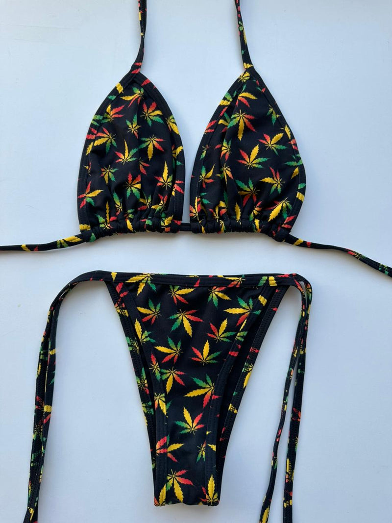 CONJUNTO VIÉS CORTININHA E LACINHO MARIJUANA