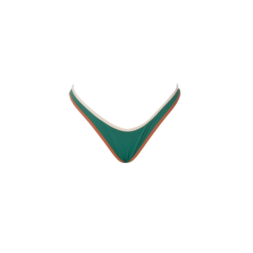 ASA DELTA VERDE COM VIÉS CANELADO MARROM