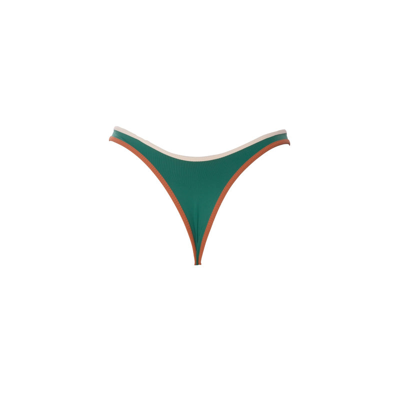 ASA DELTA VERDE COM VIÉS CANELADO MARROM