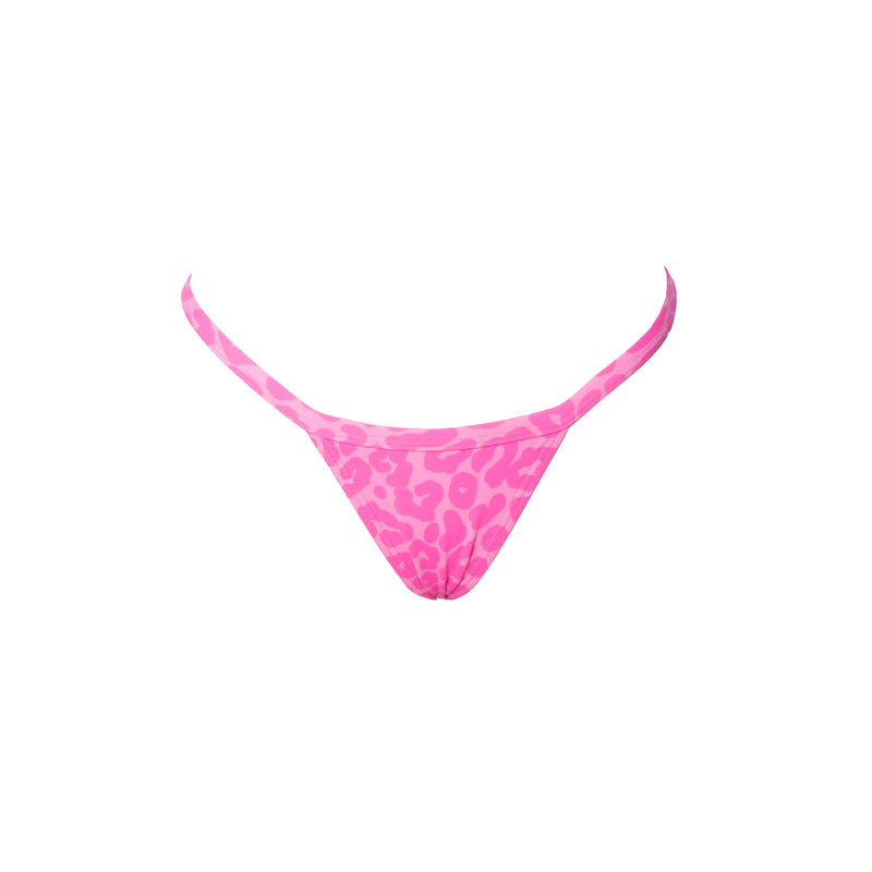 CONJUNTO CORTININA E MINI TANGA ONÇA ROSA