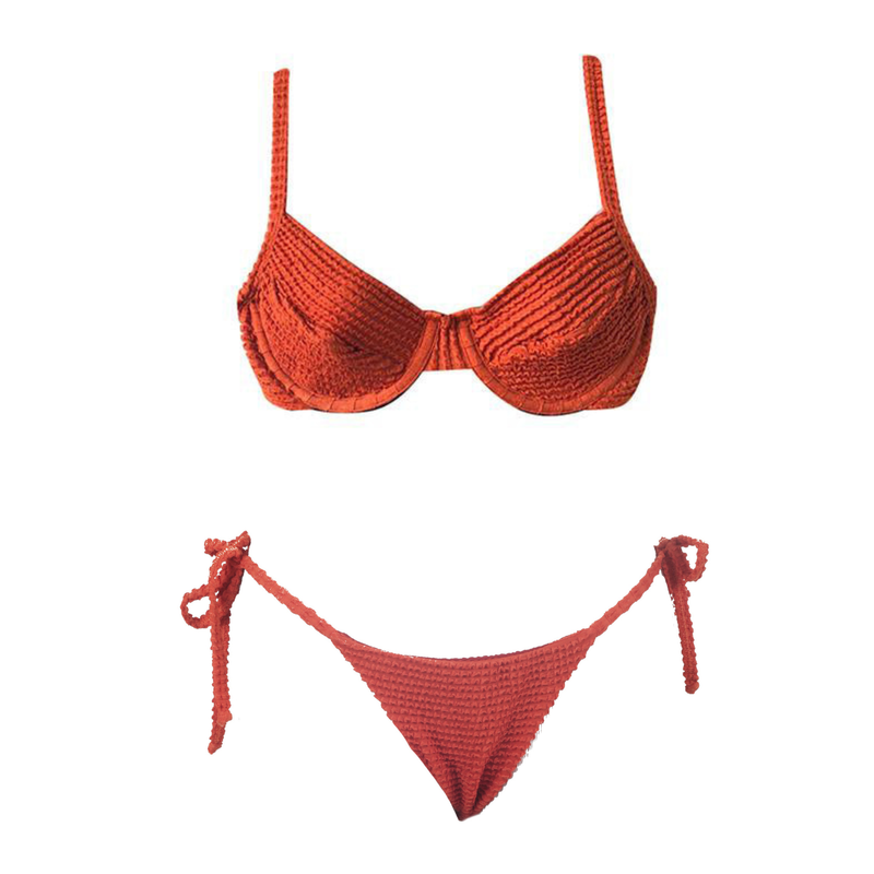 CONJUNTO TOP ARO E LACINHO MÔNACO TERRA
