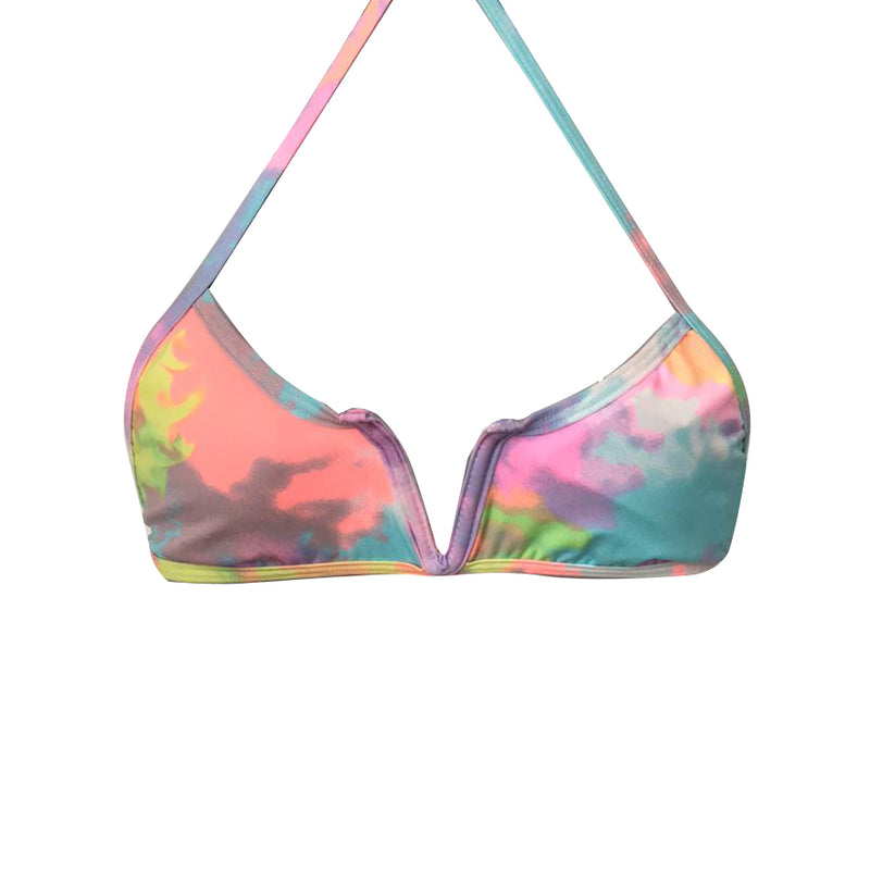TOP V TIE DYE CANDY COLOR