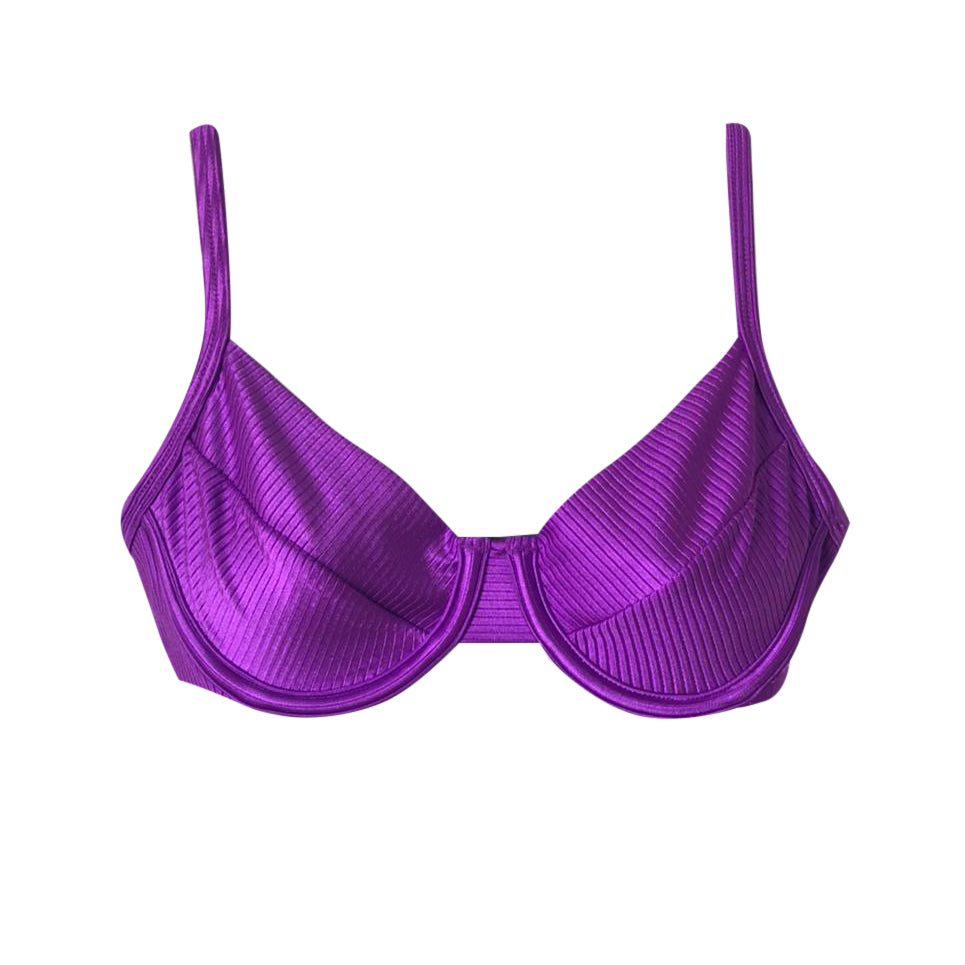 TOP COM ARO SEM BOJO TEXTURIZADO ROXO