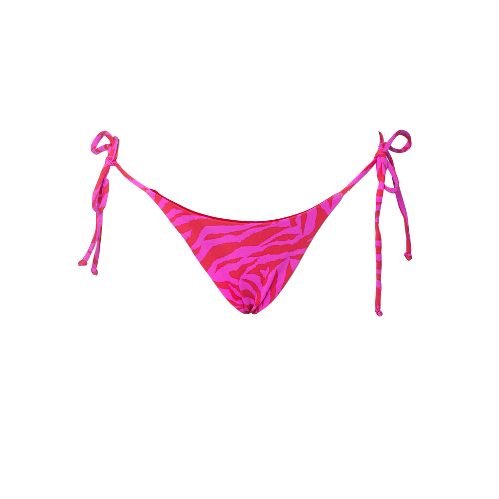 CALCINHA LACINHO ZEBRA ROSA COM VERMELHO