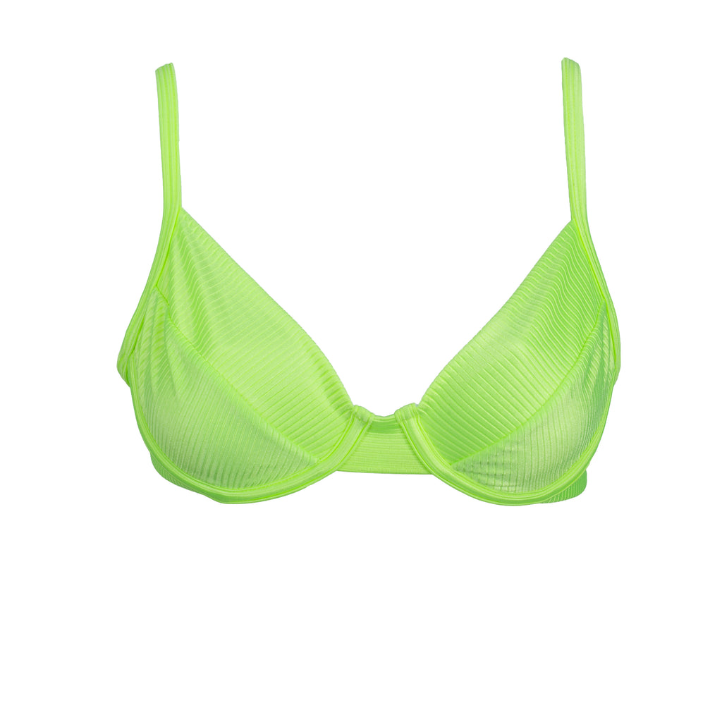 TOP WITH HOOP WITHOUT BOJO TEXTURED GREEN NEON